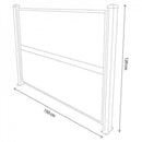 Pannello Fencing 150x120 cm in Plastica Grigio chiaro