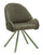 Sedia Stoccolma A Verde Set 2 Pz 58x53x85 cm in Compensato e Spugna e Ferro e Poliestere Verde
