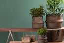 Set 2 Cesti Giara in Materiale Naturale H 20 cm