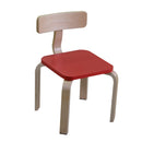 Sedia per Bambini 36x31xh30/51 cm in Legno di Betulla Rosso