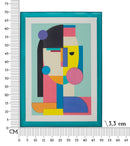 Stampa su Tela Picassy con Cornice 50x3,3x70 cm in Pino e Tela e Plastica      