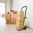 Carrello Multifunzione Portatutto Carico Massimo 120 kg Piattaforma Carrello Porta Pacchi in Acciaio Giallo