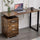 Scrivania con Cassettiera 120x50x75 cm in MDF e Acciaio Legno e Nero