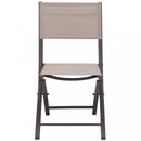 Sedia da Giardino Georgia Pieghevole 58x46x85 h cm in Textilene Taupe