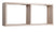 Mensola Rettangolare 2 Scomparti da Parete 70x30x15,5 cm in Fibra di Legno Morgana Rovere Sagerau