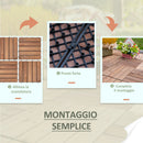 Pavimentazione da Esterno Incastrabile 27 Mattonelle in Legno  Marrone