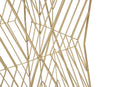 Tavolino Soggiorno Lines 4 50x50x100 cm in Ferro e Specchio Oro      