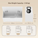 Panca Contenitore 100x40x45 cm Capacità 136L con Coperchio Sollevabile in Legno Bianca      