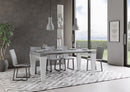 Consolle Allungabile 90-300x40x77 cm in Nobilitato Grigio e Bianco