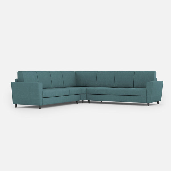 prezzo Divano Angolare 7 Posti 288x288x85 cm Yasel in Tessuto Petrolio
