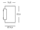 Applique da Esterno a LED 20W+20W 4000K Sovil Bianco
