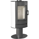 Stufa a Legna 5,5/10,5KW Piastrellata in Acciaio Flig Springfield Bianca