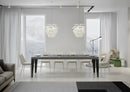  Tavolo Allungabile 160-420x90x77 cm Flame Premium Cemento Telaio Antracite