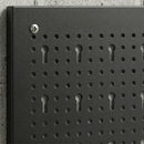 Set 4 Pannelli Porta Attrezzi da Parete 60x40x2 cm con 12 Supporti e 22 Ganci in Acciaio Nero e Rosso      