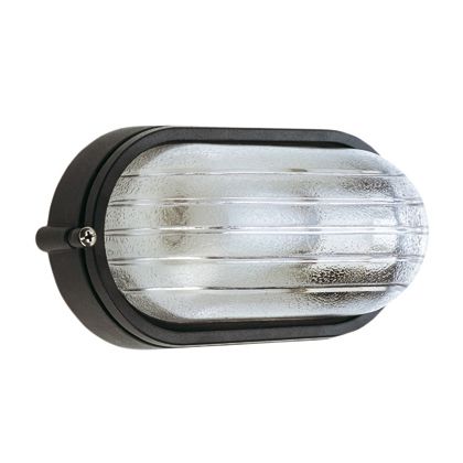 sconto Lampada Plafoniera Ovale Grande Colore Nero per Esterno Linea Industriale Sovil
