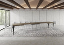 Tavolo Allungabile 180-440x90x77 cm Paxon Tortora Telaio Antracite 