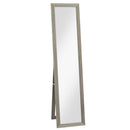 Specchio Verticale da Parete o da Terra 37x40x155 cm con Cornice in MDF Grigio