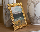 Cornice Laurel 21,2x1,7x26,8 cm in Resina e Vetro Oro      