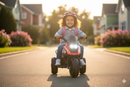 Moto Elettrica per Bambini 6V 3 Ruote con Suoni e Luci Rosso