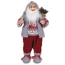 Pupazzo Babbo Natale H62 cm in Stoffa Rosso