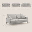 Divano 2 Posti 160x94x90 cm in Tessuto Rosso