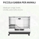 Gabbia per Criceti 81,2x52,7x66 cm in Metallo e Plastica  Nera