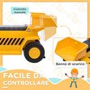 Escavatore Elettrico per Bambini 6V Giallo e Nero