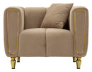 Poltrona Alma Grigio con Cuscino 81x97x71 cm in Legno e Poliestere      