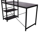 Scrivania per Computer in Vetro Temperato e Ferro Nero 125x63x113 cm 