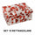 Set 10 Scatole cartone cuori rosso rettangolare