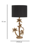 Lampada da Tavolo Palma Ø 28x61 cm in Poliresina 