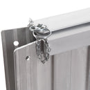 Rampa per Sedia a Rotelle Pieghevole 61x74x5 cm in Alluminio con Bordi Esterni Argento  