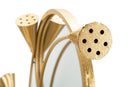 Specchio da Muro Triple Flow 65x8x88 cm in Ferro e Specchio e MDF Oro      