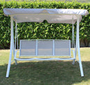 Dondolo Laconia 120x197x169 h cm in Textilene Bianco