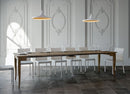 Consolle Allungabile 90-308x48x77 cm in Nobilitato Marrone