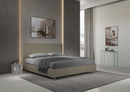 Letto Matrimoniale Imbottito in Similpelle Mika Cappuccino Varie Misure