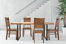 Tavolo da Pranzo Yellowstone 180x90x77 cm in Legno di Acacia e in Ferro Marrone e Nero