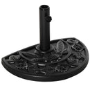 Base per Ombrellone da Giardino Mezzaluna 10kg in Cemento Ø50x32 cm 