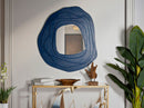 Specchio da Muro Dalia Blu 90x4x97 cm in MDF e Specchio Blu      