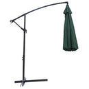 Ombrellone Lampara da Giardino Palo Laterale Ø300x245 cm in Acciaio e Poliestere Verde Kios      