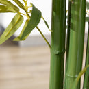 Pianta Artificiale di Bambù 180 cm Pianta Finta Realistica con Vaso Decorativo in Bambù e Plastica Verde      