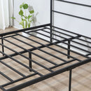 Struttura Letto Matrimoniale 160x200 cm in Acciaio con Doghe Integrate Nero
