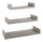Set 3 Mensole da Parete 60-50-40x23,7x8 cm in Fibra di Legno Calamita Maxi  Rovere Grigio New