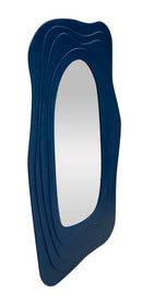 Specchio da Muro Dafne Blu 90x4x165 cm in MDF e Specchio Blu      