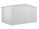Casetta Box da Giardino in Lamiera di Acciaio Porta Utensili 360x260x212 cm Enaudi Bianca