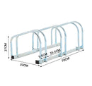 Rastrelliera Porta Biciclette 3 Posti 70,5x33x27 cm Tubi in Acciaio 