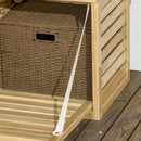 Cassapanca da Giardino 80x45x160 cm con Traliccio e 4 Ripiani con Chiusura Magnetica in Legno      