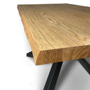 Tavolo Allungabile 140/190x90 cm Versalux Rovere Scortecciato Gambe Antracite      