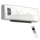 Stufa Ceramica 2000W a Parete con 3 Modalità Temperatura Regolabile Timer Telecomando Bianco      