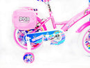 Bicicletta per Bambina 16" 2 Freni con Cestino e Borse Laterali Rosa e Bianca